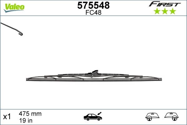 Silecek Süpürgesi 48Cm X1 Normal Tip First Üniversal