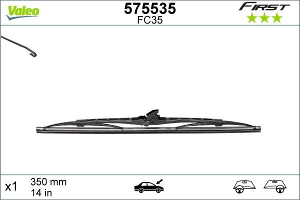 Silecek Süpürgesi 35Cm X1 Normal Tip First Üniversal