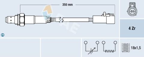 OKSIJEN SENSORU FIESTA V FORD KA 1.3 01 08 FIESTA IV 08 FUSION 02 1.25-1.6-1.4 16V