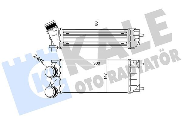 Turbo Radyatörü Intercooler P308-P3008-P5008-Partner Tepee-C4-Ds4-Berlıngo Iıı 300X150 Al/Pl/Brz