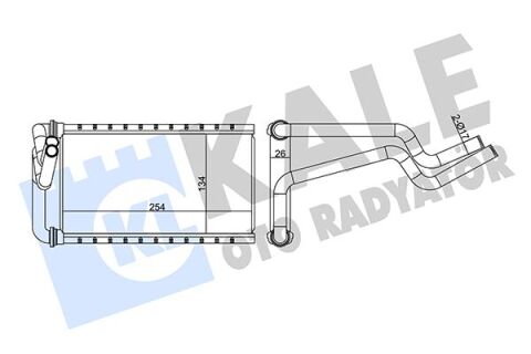 Kalorifer Radyatörü Honda Cıvıc 1.6L R16A2 Fd6 Vtec Sedan 06-11 1.8L R18A2 Fd7 Sedan 06-11 1.3L Hy Brıd Lda2 Fd3 06- - Aleminyum