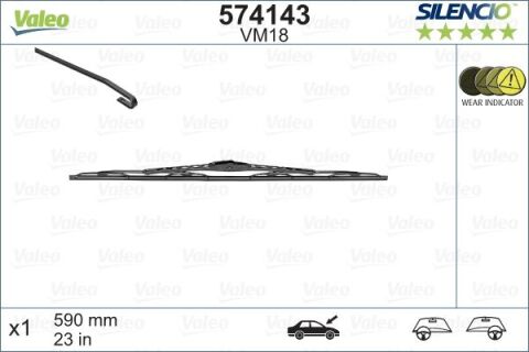 Silecek Sılencıo 60 Cm X1 Vm18 Renault Toyota Volvo Subaru Pejo Vw Opel Bmw Kıa Fıat Swf 116148