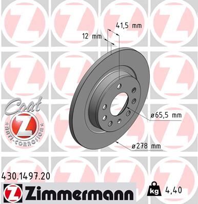 Arka Fren Aynası Vectra C 02 Sıgnum 03 Saab 9.3 02 Croma 05 278X12X5Dl Dolu