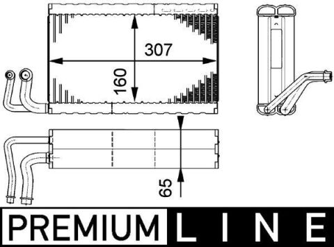 EVAPORATOR PREMIUM LINE BMW E60 E64 E63