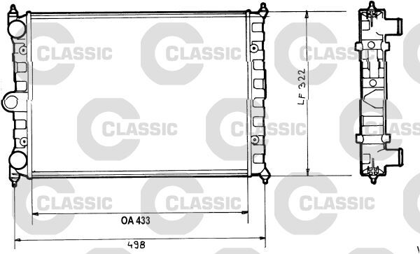 X Radyatör Classıc Polo 1.0-1.3 85-94 Mek 322X433X34