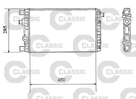 X Radyatör Classıc Fıat Seıcento 1.1 98-10 23X285X450 Ac /-