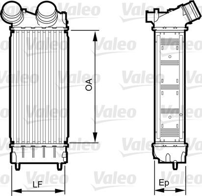 Intercooler Brazing Intercooler A/M 300X145X76 308-3008-5008 1.2-1.6Hdı-Partner-Berlıngo 1.6Hdı 08 96514