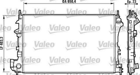 Radyatör Vectra C-Sıgnum 1.6-1.8 16V 02 Ac Klimasız Mek 649X403.3X18