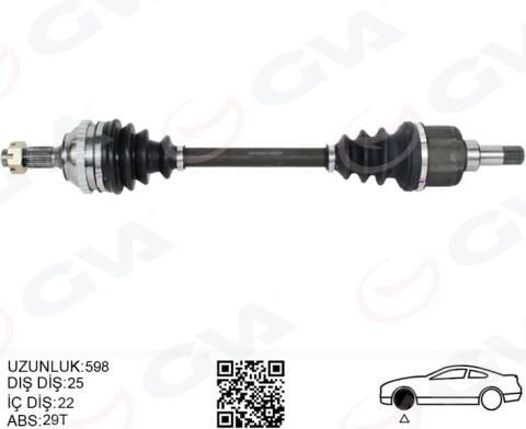KOMPLE AKS SOL ON PEUGEOT 306 7B.N3.N5 1.6i M-T ABSLI 29 DIS 93-02