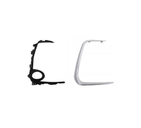 52125-02390 - Toyota Corolla- E210- 19/24; Sis Lamba Kapağı Sağ Sis Delikli Gri İç Dış Set (2 Parça)