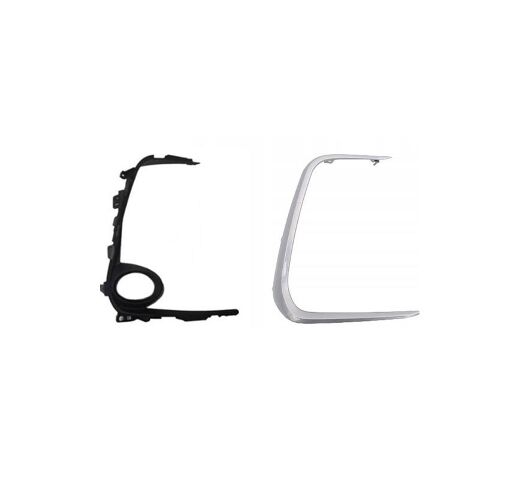 52125-02401 - Toyota Corolla- E210- 19/24; Sis Lamba Kapağı Sağ Sis Delikli Nikelajlı İç Dış Set (2 Parça)