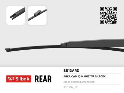 SİLECEK SÜPÜRGESİ ARKA MUZ TİPİ 330MM KIA CEE D. PRO CEE D 05/12