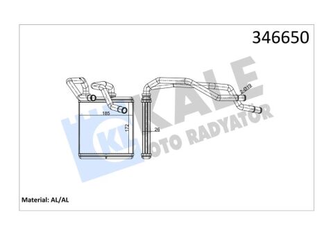 Kalorifer Radyatörü Nıssan Qashqaı 1.6L Hr16De J10 06-13/ 2.0L Mr20De J10 Jj10 07-12/ 1.5L Dci K9K D İzel J10De 06-13 / X-Traıl 2.0L M9R T31 Dizel 07- / 2.0L Mr20De T31 07- - Aleminyum