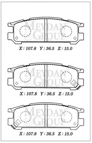 26296-Aa082 - Subaru Impreza- 93/96; Arka Fren Balatası (Disk) (107,8X36,5X15) (Daıwa)