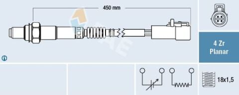 OKSIJEN SENSORU FORD C MAX II DXA/CB7.DXA /CEU 1.6 TI 10 FOCUS C MAX DM2 : 1.6 03 07 FOCUS II