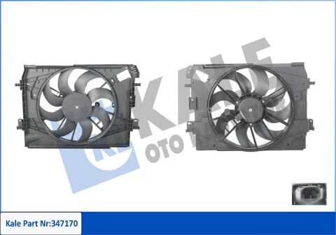 Radyatör Fan Motoru Davlumbazlı Clıo Iv-Captur 0.9-1.2-1.5Dcı-Tce 13 J5-H5 1.6 18 Fan Şasesi 650Mm 149Mm