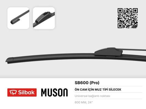 Silecek Süpürgesi 600Mm Muz Tipi Üniversal
