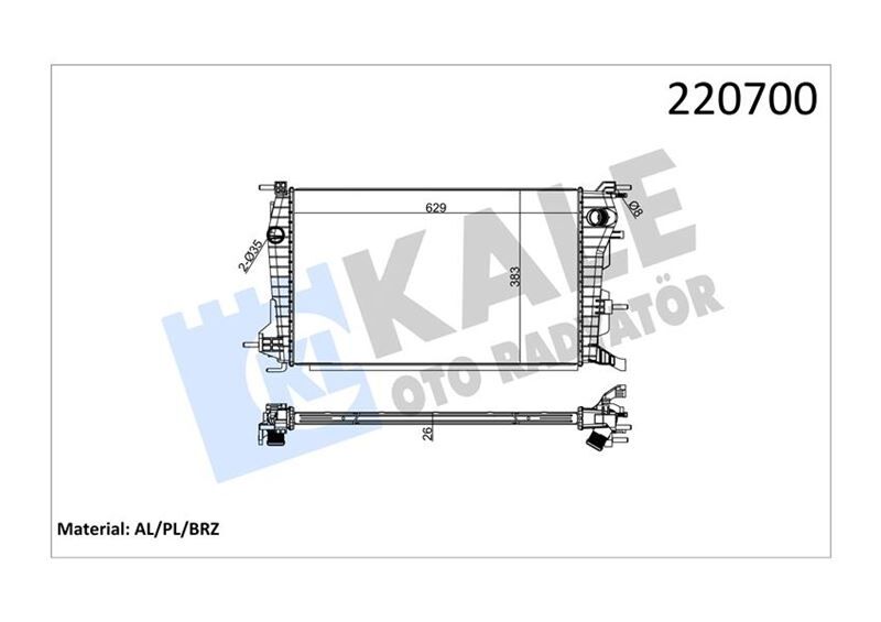 RADYATÖR RENAULT FLUENCE DIESEL 1 SIRA ALB SİSTEM