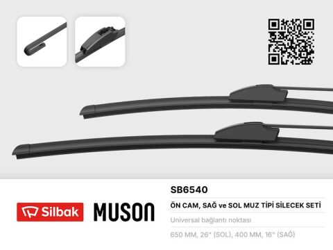 Silecek Süpürgesi 650/400Mm Muz Tipi P206 98 Corolla Verso 02