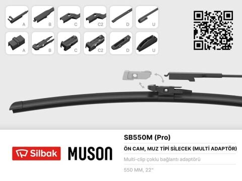 SİLECEK SÜPÜRGESİ MUZ TİPİ GRAFİTLİ 550mm 6 APARATLI