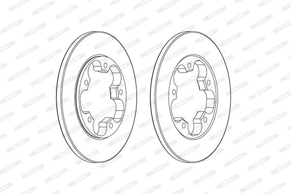 ARKA FREN DISKI TRANSIT V363 14 TEK TEKER A.CEKER DUZ 308MM 5 BIJON
