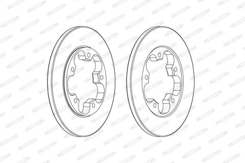 ARKA FREN DISKI TRANSIT V363 14 TEK TEKER A.CEKER DUZ 308MM 5 BIJON
