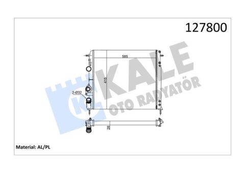 Radyatör Mgn I-Scenıc 1.4-1.6-1.8-2.0 16V Ac Mek 585X414.5X23