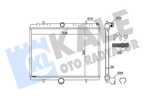 Radyatör Expert Iıı-Jumpy Iıı-Scudo Iıı 1.6Hdı-2.0Hdı-P807-C8 2.0Hdı 16V 718X425X26 Al-Pl-Brz