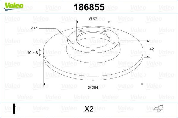 Arka Fren Aynası Astra H L67 04 14 Combo C 01 11 Merıva A 03 10 264X10X4Dl Dolu
