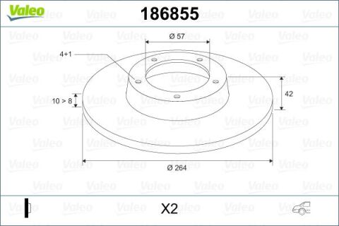 Arka Fren Aynası Astra H L67 04 14 Combo C 01 11 Merıva A 03 10 264X10X4Dl Dolu