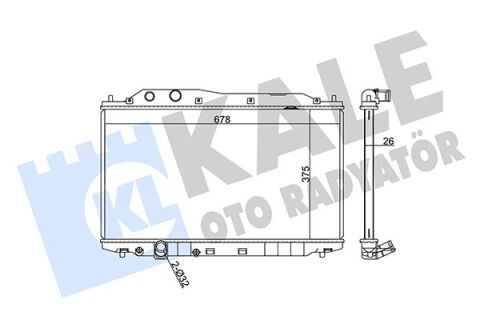 RADYATÖR CIVIC VIII AL/PL/BRZ 375x678x26