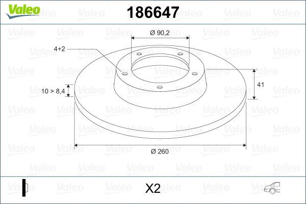 Arka Fren Aynası Volvo S40 1.6 1.8 1.9D 2.0 V40 95-04 Carısma 00-06 Praton 01-07 260-4Dl