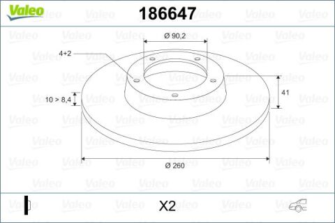 Arka Fren Aynası Volvo S40 1.6 1.8 1.9D 2.0 V40 95-04 Carısma 00-06 Praton 01-07 260-4Dl