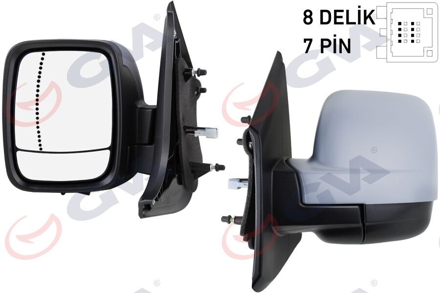 DIŞ DİKİZ AYNASI SOL TRAFIC-VİVARO 14 ELEKTRİKLİ ISITMALI ASTARLI ASFERİK 5 FİŞ VM-976EHPAL
