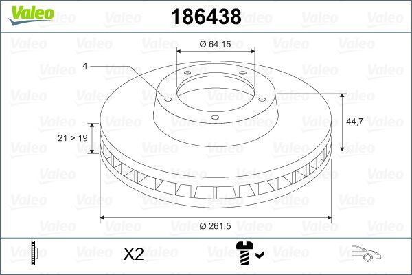 Ön Ön Fren Aynası Cıvıc Iv V Vı 1.4 1.5-1.6Vtec 1.7 90/05 Rover 200 400 25 45 262X21X4Dlxhavalı
