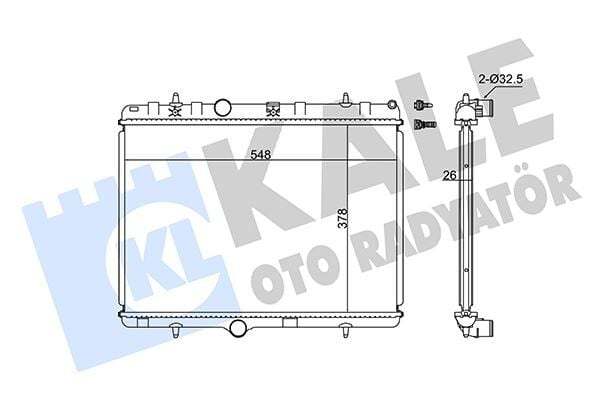 RADYATÖR C3 02 C2 03 207 07 1.4-1.6 16V-1.6HDI AC MEK AL/PL/BRZ 378x548x26