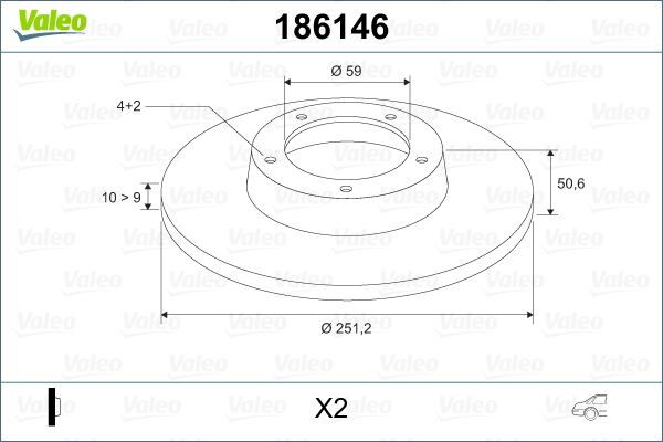 Arka Fren Dıskı Fıat Bravo Iı 07 Stılo 01 Lınea 07 Alfa Romeo Mıto 08 Lancıa Delta Iı 08 251.5X10X4Dl