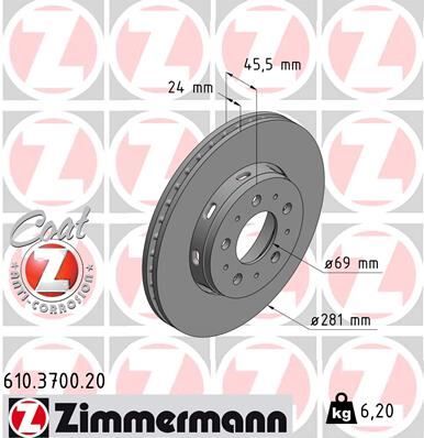 Ön Fren Aynası Carısma 95/6.06 Volvo S40 1.6 1.8 1.9 2.0 T 95/04 V40 95-04 281X24X4Dlxhavalı 986478493-Df4054