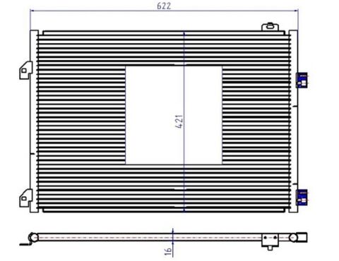 KLİMA KONDENSERİ CLIO SYMBOL 1.5 DCI 04 MEK 658x411x16