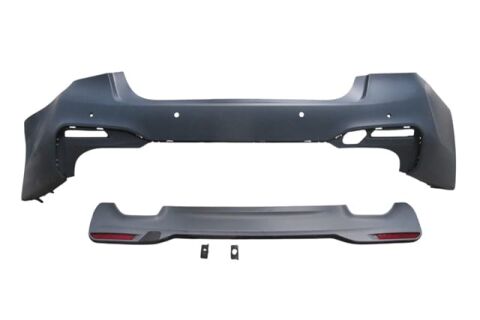 Bmw 5 Serı- G30- 17/20; Arka Tampon Astarlı (çekç Kapaklı/karlıklı/braketli/sensör Delikli) (m-tech) - A51128073725S2