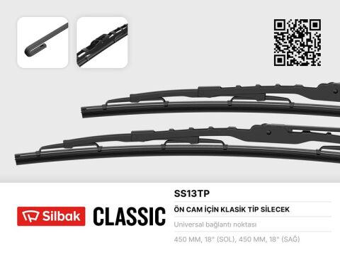 SİLECEK SÜPÜRGESİ 450MM TAUNUS 1.6-2 GTS PIMLI-FORD GRANADA CONSOL-ISUZU KS 22-NKR-FAVORIT-KIA SHUMA -SEPHIA-PREGIO-BESTA-MITSUBUSHI CANTER KAMYON-L300-BMW 315-316-LEYLAND 30-FATIH-BMC TM25