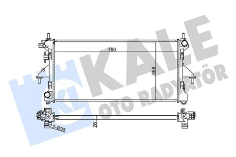 Su Radyatörü Fıat Ducato 2.3D 06 Mt Brazıng 780X368X26 3062308080