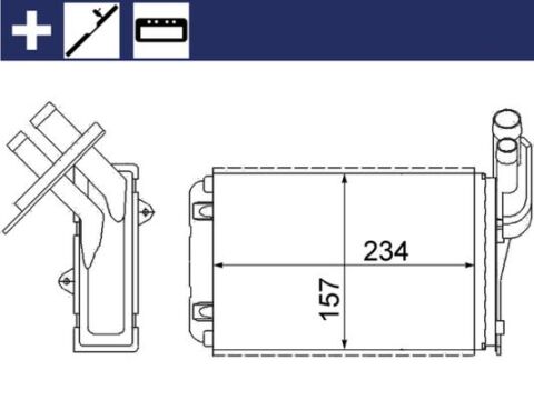 KALORİFER RADYATÖRÜ MGN I-CLIO I-R19 234x157X42