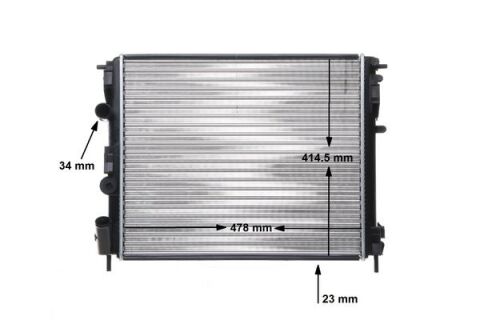 Radyatör Clıo Iı-Kng -Logan-Solenza-1.5Dci-1.4-1.6 16V-1.9Dtı Ac Mek 480X415X34