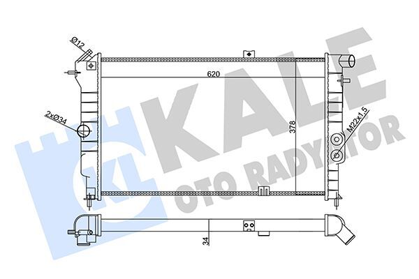 Su Radyatörü Opel Vectra A 1.6I 2.0I 2.0I 16V 1.7D 90-95 Calıbra A 2.0I 94-97 Mt Ac Nac Mekanik 620X378X34 90443463-90443466