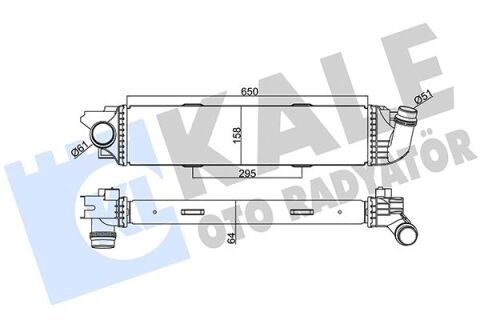 Turbo Radyatörü Renault Trafıc Iıı-Opel Vıvaro 1.6Dcı 650X157X64