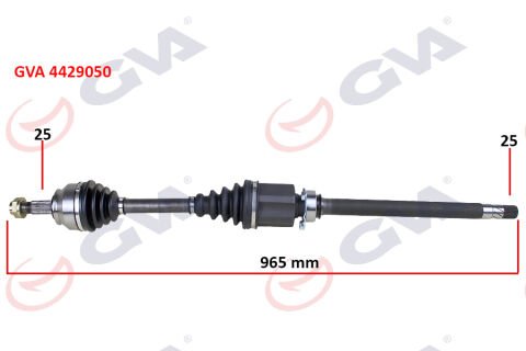 KOMPLE AKS SAĞ MİLLİ DOBLO 1.6 MJT AT/MT 10- 965.5mm