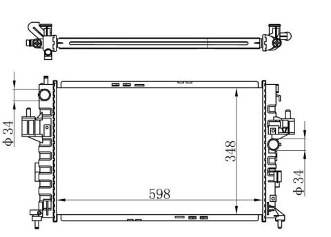 RADYATÖR BRAZİNG CORSA C-COMBO-TIGRA 1.3 CDTI-1.7 CDTI AC MEK 600x368x26