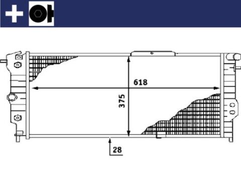RADYATÖR VECTRA A 90-95 CALIBRA A 94-97 AC KLİMASIZ MEK 618x375x28