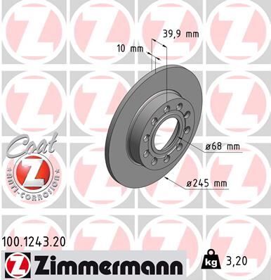 Arka Fren Aynası Audı A4 8E2.B6 11/00 A4 Avant 8E5.B6 09/01 Seat Exeo 09 245X9.9X10Dl 986478986-Df4186